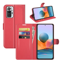 Para Redmi note 10 Pro Litchi Texture Flip Funda protectora de TPU