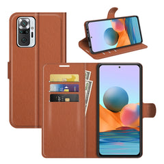 Para Redmi note 10 Pro Litchi Texture Flip Funda protectora de TPU