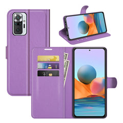Para Redmi note 10 Pro Litchi Texture Flip Funda protectora de TPU