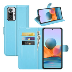 Para Redmi note 10 Pro Litchi Texture Flip Funda protectora de TPU