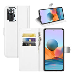 Para Redmi note 10 Pro Litchi Texture Flip Funda protectora de TPU