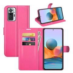 Para Redmi note 10 Pro Litchi Texture Flip Funda protectora de TPU