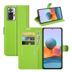Para Redmi note 10 Pro Litchi Texture Flip Funda protectora de TPU