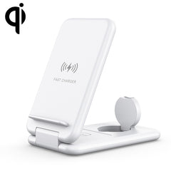 Cargador inalámbrico rápido Qi plegable 3 en 1 de 15 W