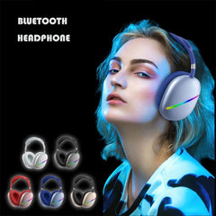 Auriculares de música Bluetooth MAX10 RGB con micrófono