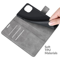 Estuche de cuero con tapa horizontal con heb...