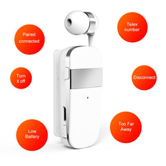 Auricular estéreo inalámbrico Bluetooth K53 con clip para usar