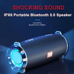 Altavoz Bluetooth inalámbrico portátil TG192 con luz LED