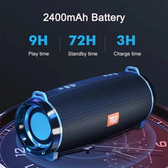 Altavoz Bluetooth inalámbrico portátil TG192 con luz LED