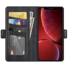 Funda de cuero con tapa horizontal para iPhone 13 mini