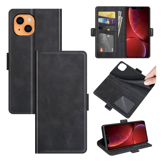 Funda de cuero con tapa horizontal para iPhone 13 mini