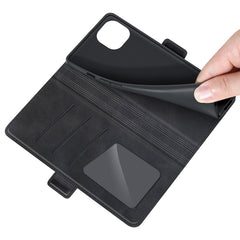 Funda de cuero con tapa horizontal para iPhone 13 mini