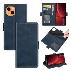 Funda de cuero con tapa horizontal para iPhone 13