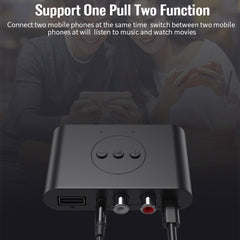 Receptor de audio B21 Bluetooth 5.0 compatible con salida AUX RCA