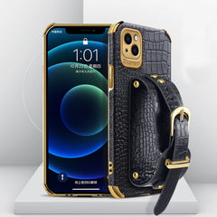 Estuche de cuero con patrón de cocodrilo de ...