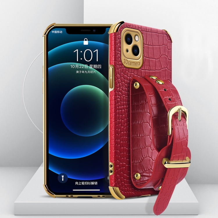 Estuche de cuero con patrón de cocodrilo de ...