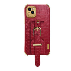 Estuche de cuero con patrón de cocodrilo de ...