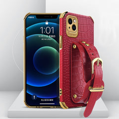 Estuche de cuero con patrón de cocodrilo de ...