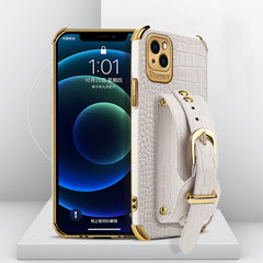 Estuche de cuero con patrón de cocodrilo de ...