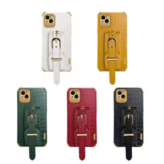 Estuche de cuero con patrón de cocodrilo de ...