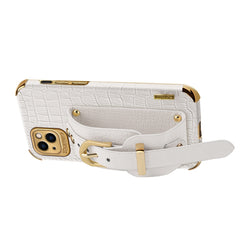 Estuche de cuero con patrón de cocodrilo de ...