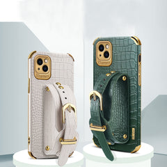 Estuche de cuero con patrón de cocodrilo de ...