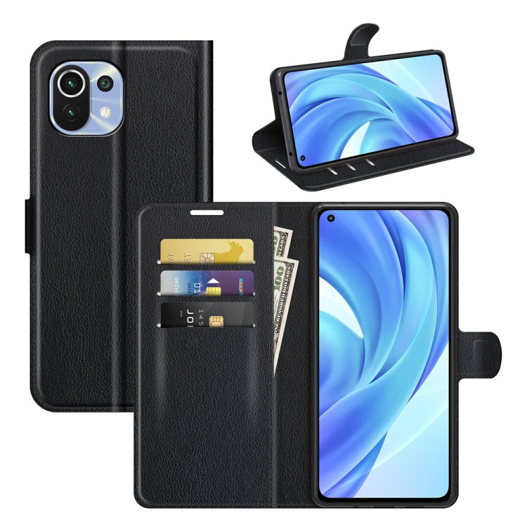 Para Xiaomi Mi 11 Lite Litchi Texture Funda ...