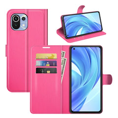 Para Xiaomi Mi 11 Lite Litchi Texture Funda ...