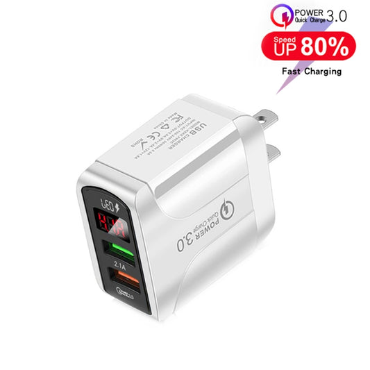 F002C QC3.0 USB + USB 2.0 LED Pantalla digit...