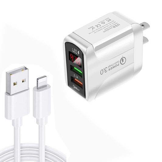 F002C QC3.0 USB + USB 2.0 LED Pantalla digit...