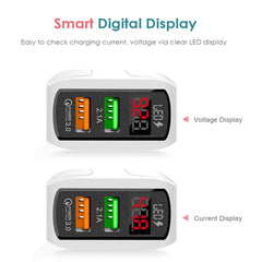 F002C QC3.0 USB + USB 2.0 LED Pantalla digit...