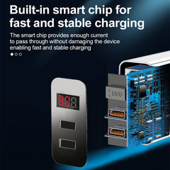 F002C QC3.0 USB + USB 2.0 LED Pantalla digit...