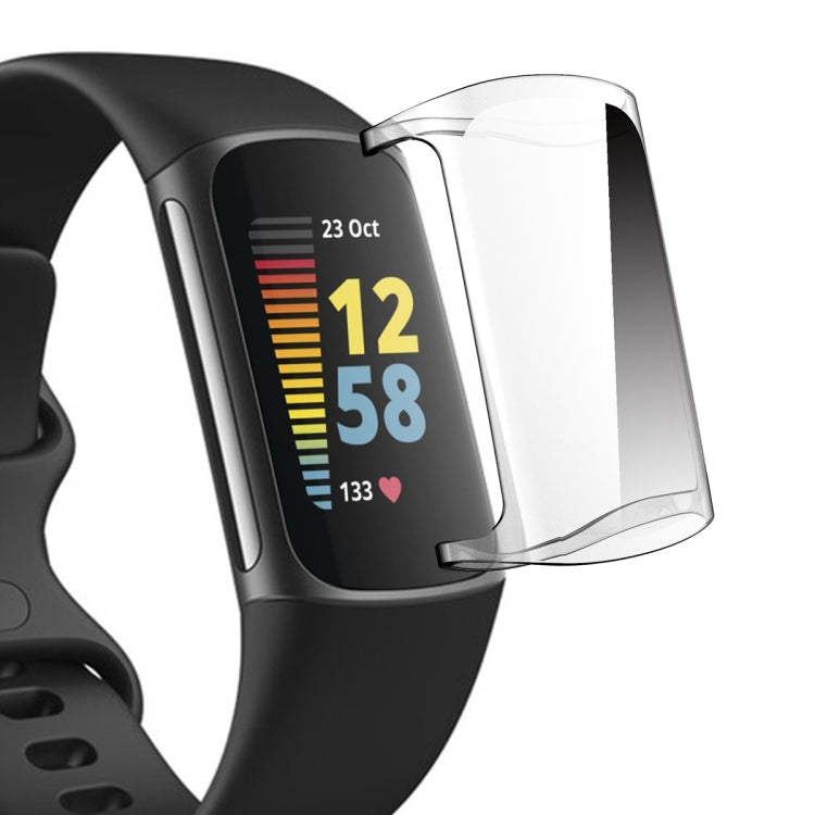 Para Fitbit Charge 5 ENKAY Funda de TPU transparente de cobertura total
