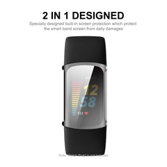 Para Fitbit Charge 5 ENKAY Funda de TPU transparente de cobertura total