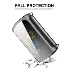 Para Fitbit Charge 5 ENKAY Funda de TPU transparente de cobertura total