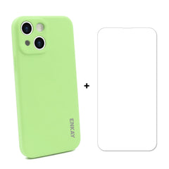 ENKAY Funda de Silicona + Protector de Cristal para iPhone 13