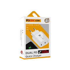 Cargador rápido 002 40W de doble puerto PD /...