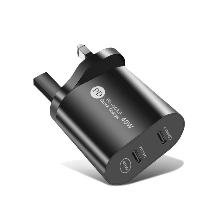002 Cargador rápido PD USB-C / Type-C de dob...
