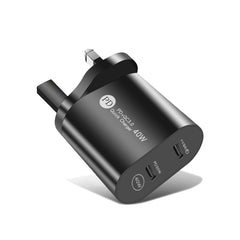 002 Cargador rápido PD USB-C / Type-C de dob...