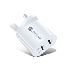 002 Cargador rápido PD USB-C / Type-C de dob...