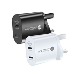 002 Cargador rápido PD USB-C / Type-C de dob...