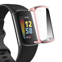 Para Fitbit Charge 5 ENKAY Estuche blando de TPU galvanizado
