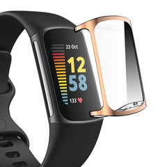 Para Fitbit Charge 5 ENKAY Estuche blando de TPU galvanizado