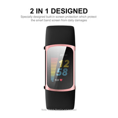 Para Fitbit Charge 5 ENKAY Estuche blando de TPU galvanizado