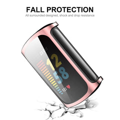Para Fitbit Charge 5 ENKAY Estuche blando de TPU galvanizado