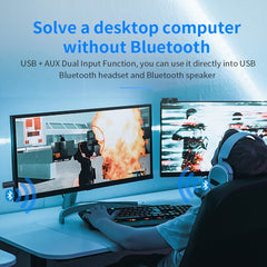 Transmisor Bluetooth 5.2 TX35 USB / AUX de doble salida
