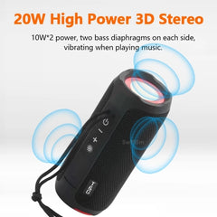 Altavoz Bluetooth inalámbrico portátil para exteriores LED TG227