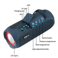Altavoz Bluetooth inalámbrico portátil para exteriores LED TG227