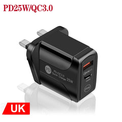 Cargador rápido de dos puertos USB PD25W USB...
