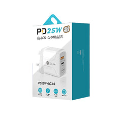 Cargador rápido de dos puertos USB PD25W USB...